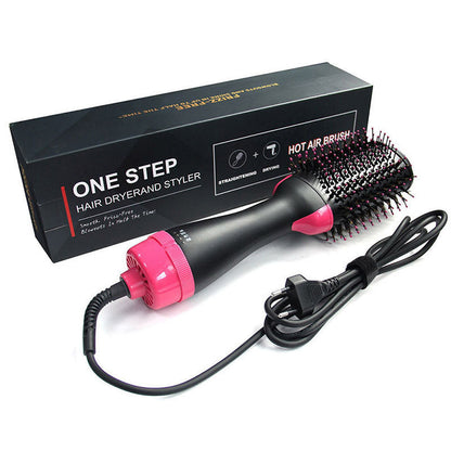 3-in-1 Hair Dryer, Straightener & Hair Curler Brush